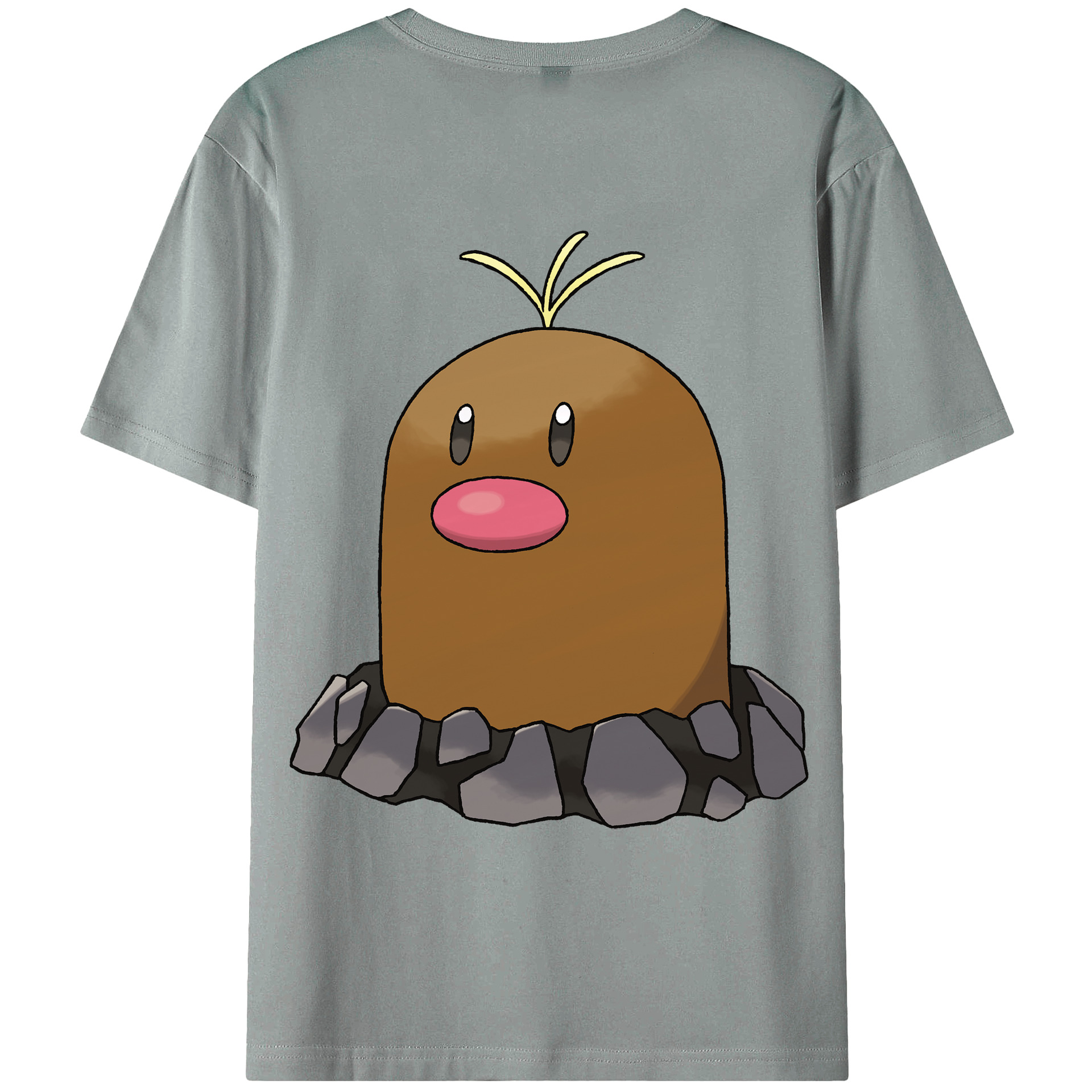 （画像用） ポケットモンスター Pokémon 綿100％ メンズ半袖Tシャツ（バックプリント） 通気性